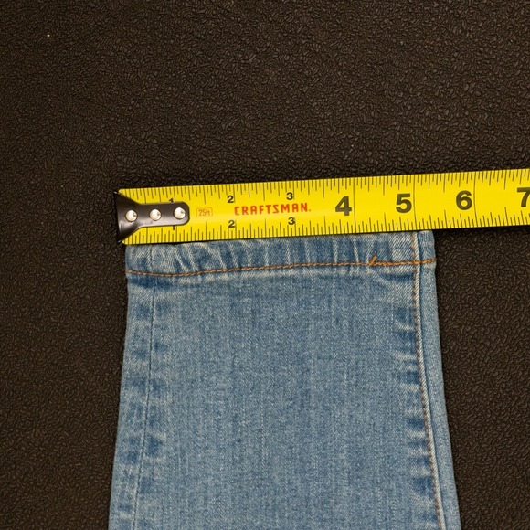 Bongo Womens Size 12 Blue Skinny Leg Patch Light Wash Cotton Blend Stretch Jeans - Picture 11 of 11